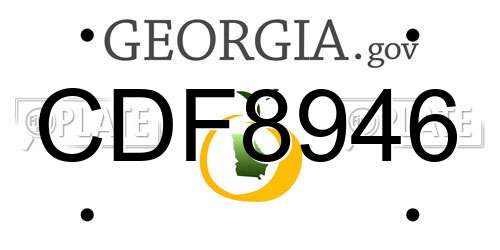 CDF8946 Georgia License Plate
