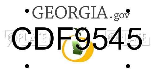 CDF9545 Georgia License Plate