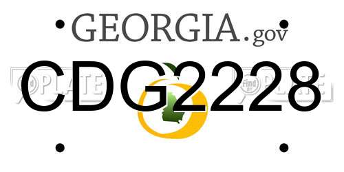 CDG2228 Georgia License Plate
