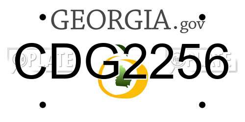 CDG2256 Georgia License Plate