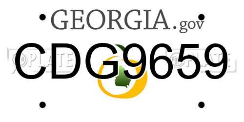 CDG9659 Georgia License Plate