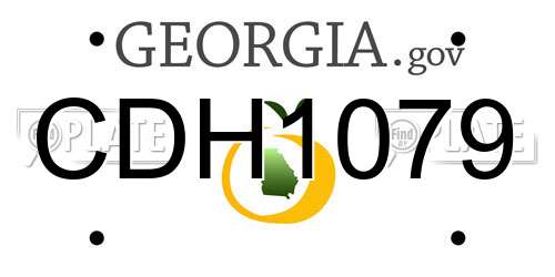 CDH1079 Georgia License Plate