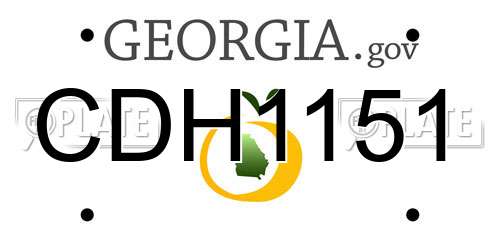 CDH1151 Georgia License Plate