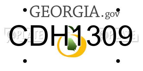 CDH1309 Georgia License Plate