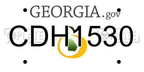 CDH1530 Georgia License Plate