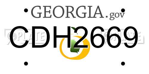 CDH2669 Georgia License Plate