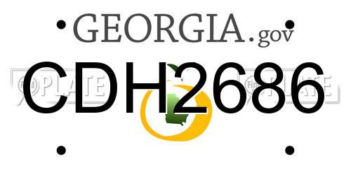 CDH2686 Georgia License Plate