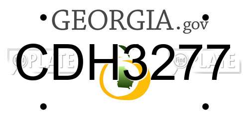 CDH3277 Georgia License Plate