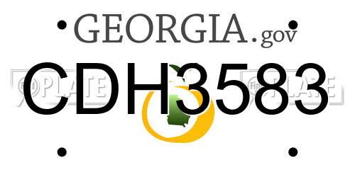 CDH3583 Georgia License Plate