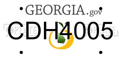 CDH4005 Georgia License Plate