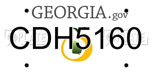 CDH5160 Georgia License Plate