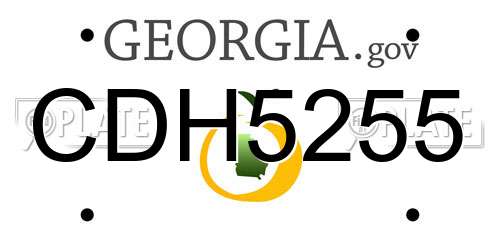 CDH5255 Georgia License Plate