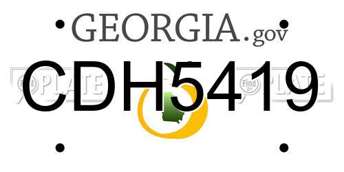 CDH5419 Georgia License Plate