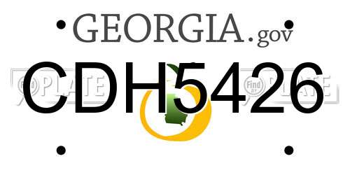 CDH5426 Georgia License Plate