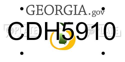 CDH5910 Georgia License Plate