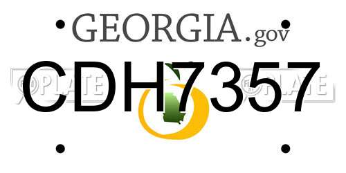 CDH7357 Georgia License Plate