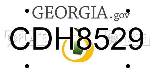 CDH8529 Georgia License Plate