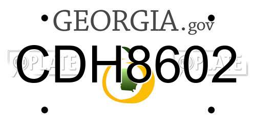 CDH8602 Georgia License Plate