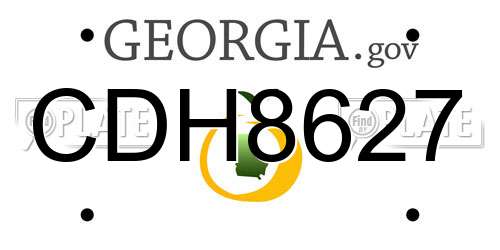 CDH8627 Georgia License Plate