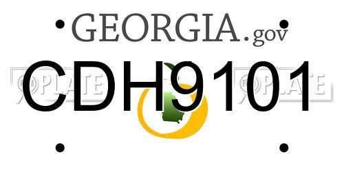 CDH9101 Georgia License Plate