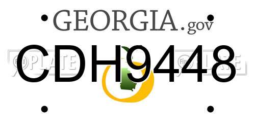 CDH9448 Georgia License Plate