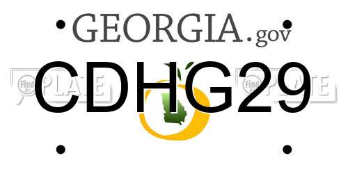 CDHG29 Georgia License Plate