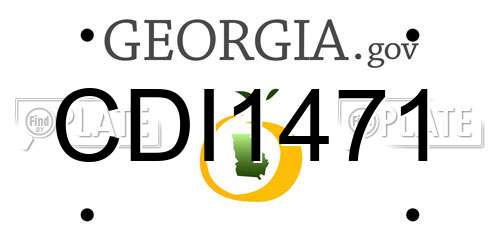 CDI1471 Georgia License Plate