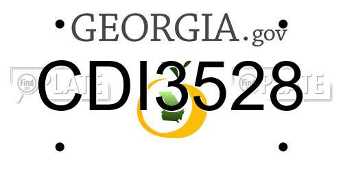 CDI3528 Georgia License Plate
