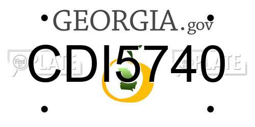 CDI5740 Georgia License Plate