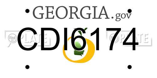 CDI6174 Georgia License Plate