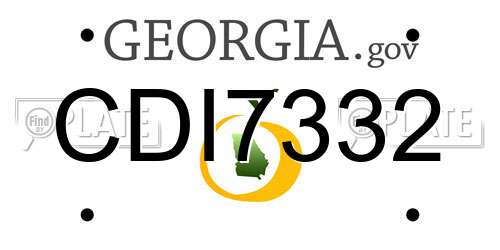 CDI7332 Georgia License Plate