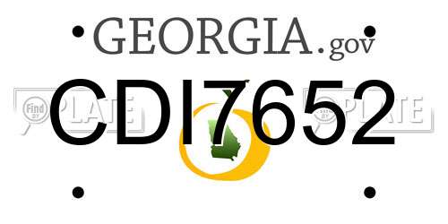 CDI7652 Georgia License Plate