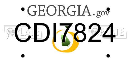 CDI7824 Georgia License Plate