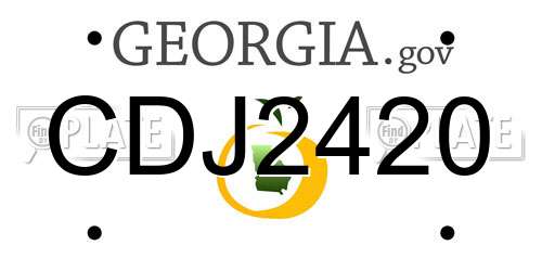 CDJ2420 Georgia License Plate