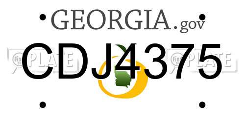 CDJ4375 Georgia License Plate