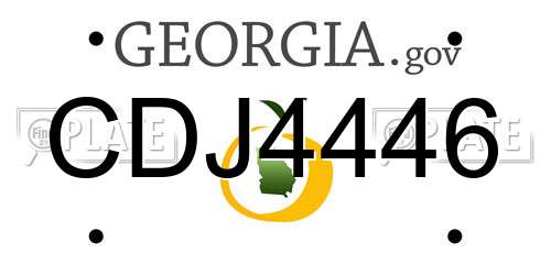 CDJ4446 Georgia License Plate
