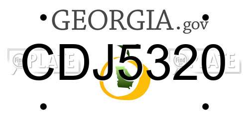 CDJ5320 Georgia License Plate