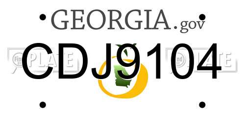 CDJ9104 Georgia License Plate