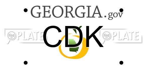 CDK Georgia License Plate