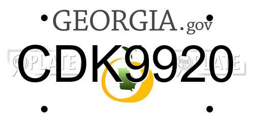 CDK9920 Georgia License Plate