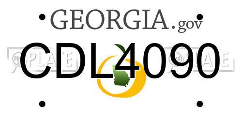 CDL4090 Georgia License Plate