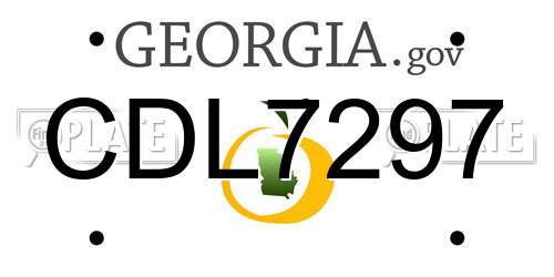 CDL7297 Georgia License Plate