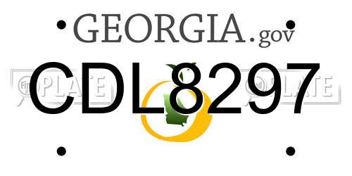 CDL8297 Georgia License Plate