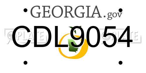 CDL9054 Georgia License Plate