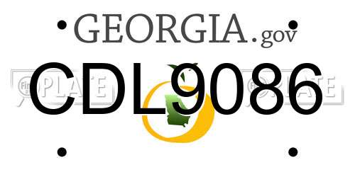 CDL9086 Georgia License Plate