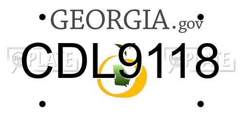 CDL9118 Georgia License Plate