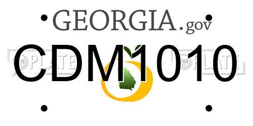CDM1010 Georgia License Plate