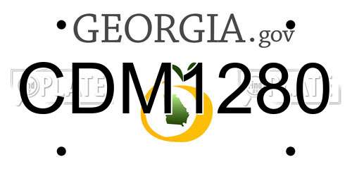 CDM1280 Georgia License Plate