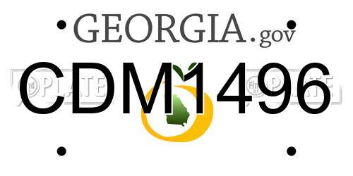 CDM1496 Georgia License Plate