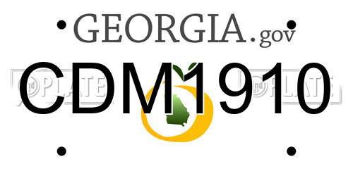 CDM1910 Georgia License Plate